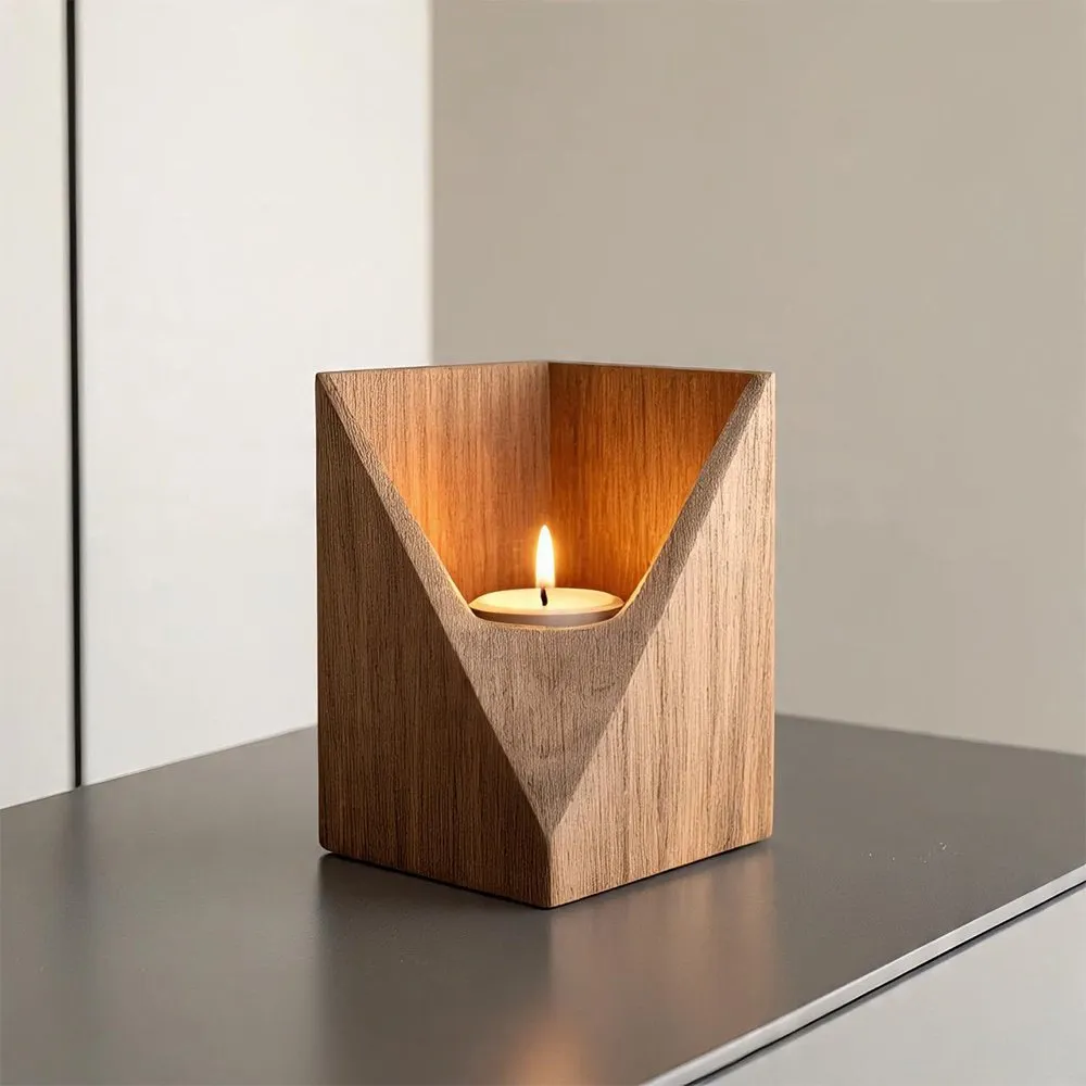 Wooden Candle Box
