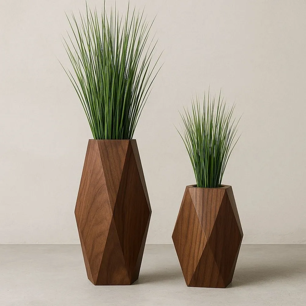 Wooden Planter Vase